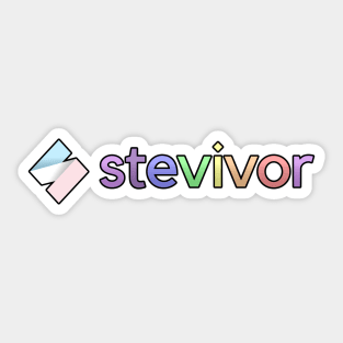 Stevivor full logo (pride variant) Sticker